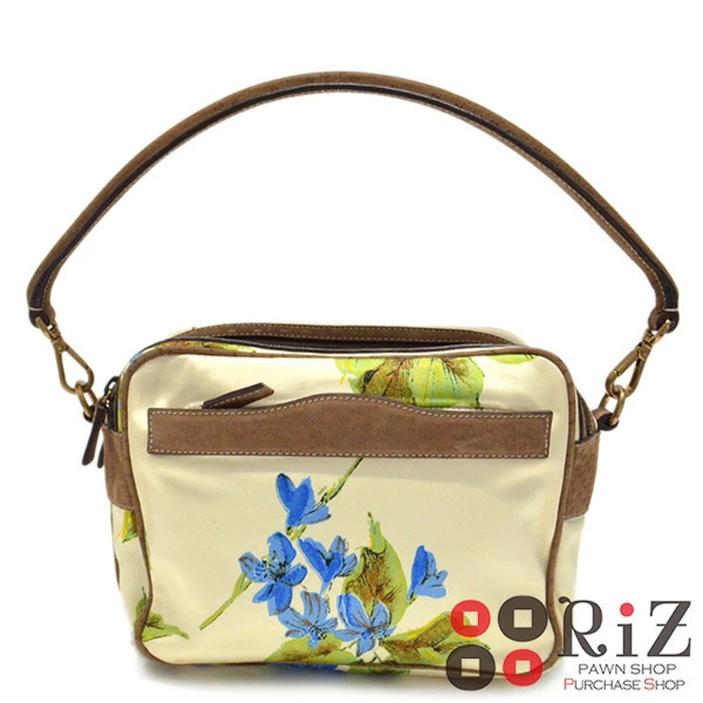 PRADA Hobo Bag Messenger Ivory White